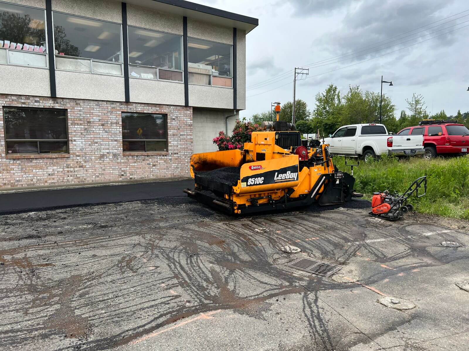 asphalt - Paving Machine Closeup